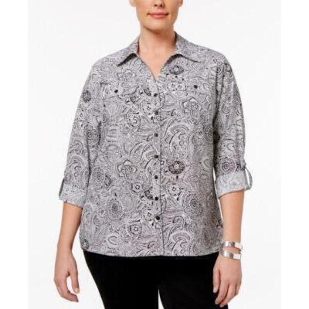 NWT NY Collection Plus Top Plus Size Black 3X